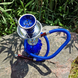 Shisha klein in Blau 1 Schlauch 25 cm