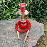 Shisha klein in Rot 1 Schlauch 25 cm