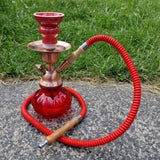 Shisha klein in Rot 1 Schlauch 25 cm