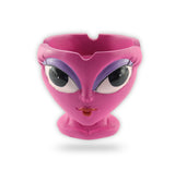bongrauch Aschenbecher Ascher Ashtray Alien Außerirdisch Ufo Pink Alienfrau