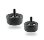 budawi-bongrauch-schleuderaschenbecher-aschenbecher-ascher-ashtray-forged-carbon-schwarz-silber-drehen-rauchen-tabak-edel-luxus