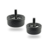 budawi-bongrauch-schleuderaschenbecher-aschenbecher-ascher-ashtray-forged-carbon-schwarz-silber-drehen-rauchen-tabak-edel-luxus