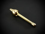 Metallpfeife 9 cm Tabak-Pfeife in Gold mit Kickloch