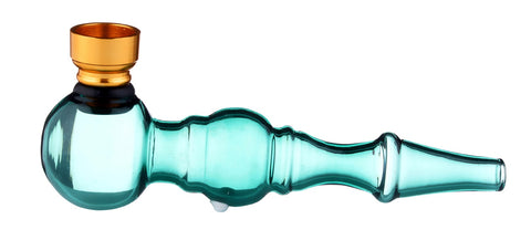 Glaspfeife grün mit kleinen Füßchen stehend selbststehend rauchen kiffen bong glasbong wasserpfeife bongrauch