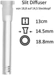 18,8er 13cm Slit Diffuser Adapter Chillum