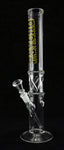 14,5er Psycho Glasbong Ø: 40 mm H: 35 cm Wasserpfeife mit Kickloch Bong Pfeife