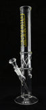 14,5er Psycho Glasbong Ø: 40 mm H: 35 cm Wasserpfeife mit Kickloch Bong Pfeife