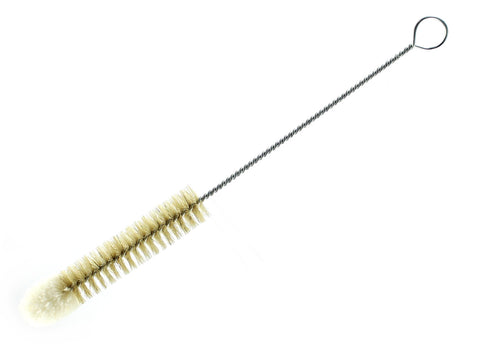Rostfreie Chillum Bürste mit Wollkopf 18,8er L. 26 cm