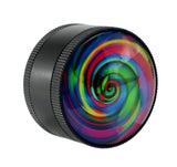 Hypnotize CNC Grinder aus Aluminium schwarz bunt 3 tlg. Ø 50 mm