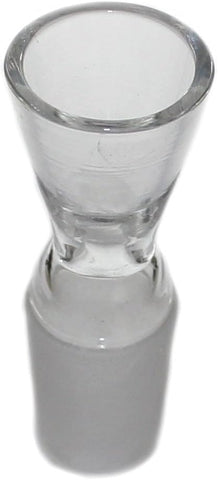 Glaskopf 18,8 mm transparent Trichter