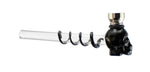 Glaspfeife mit Sieb Pfeife Skull Totenkopf 14 cm