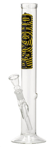 14,5er Psycho Glasbong Ø: 40 mm H: 35 cm Wasserpfeife mit Kickloch Bong Pfeife