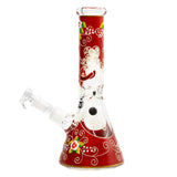 Glasbong 18,8 mm rot bunt stabil leuchtend Bong