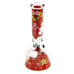 Glasbong 18,8 mm rot bunt stabil leuchtend Bong