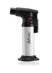 Adamo Jet Torch Gasbrenner schwarz weiß Brenner Feuerzeug Lighter Gun Jetflamme mit Standfuss Kiffen Rauchen Zigarrenbrenner Joint Pfeifen Shisha Flambieren Löten Basteln