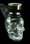 14,5 cm Glaspfeife Skull Totenkopf inklusive Siebe