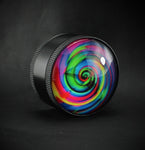 Hypnotize CNC Grinder aus Aluminium schwarz bunt 3 tlg. Ø 50 mm