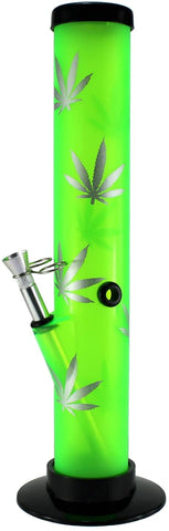 acrylbong-bongrauch-blubba -hanfblatt-neon-gruen-green-kickloch-acryl-bong-glasbong-hasch-pfeife-weed-420-chillum-guenstig-billig