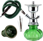 Shisha klein in Grün 1 Schlauch 25 cm