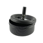 budawi-bongrauch-schleuderaschenbecher-aschenbecher-ascher-ashtray-forged-carbon-schwarz-silber-drehen-rauchen-tabak-edel-luxus