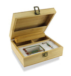 Holzkiste bunt mit Hanfblatt von Super Heroes Storage Box für Selberdreher