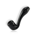Glaspfeife Pfeife mit Kickloch schwarz / braun