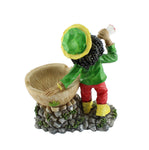 Rasta Man Aschenbecher stehender Rastamann mit Joint und Hanfblatt Ashtray