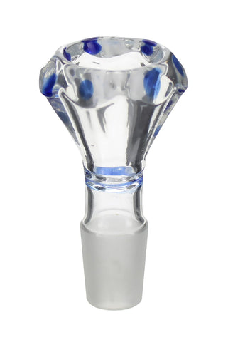 18,8er Glaskopf blau transparent "Diamant"