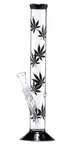 Multi Black Leaf Glas Bong H:42cm - Ø:50mm