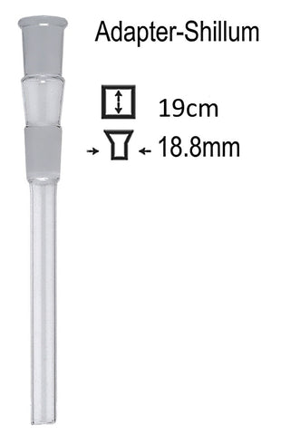 Adapter-Shillum 19cm, Steckchillum 18.8>18.8 Kupplung